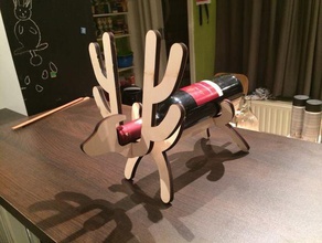 reindeer wine stand kitchen dining 3d print model - Mito3D