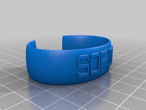 il mio personalizzato ellisse messaggio band bracciali 3d print model - Mito3D