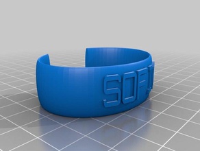il mio personalizzato ellisse messaggio band bracciali 3d print model - Mito3D