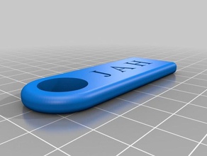 flat key ring accessories customized 3d print model - Mito3D