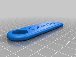 chandler flat key ring accessories customized 3d print model - Mito3D