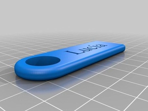 lucia flat key ring accessories customized 3d print model - Mito3D