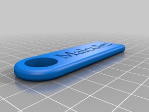 malcolm flat key ring accessories customized 3d print model - Mito3D