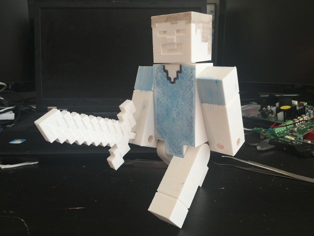 minecraft steve oyuncak oyun aksesuarlar 3D print model - Mito3D