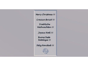 multilingüe navidad placca 3d la impresión merry chrismas 3d print model - Mito3D