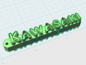 kawasaki keychain accessories 3d print model - Mito3D