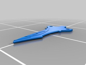 butterfly knife no edge toys games 3d print model - Mito3D