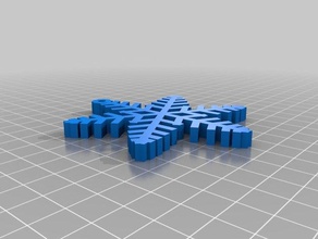 meu personalizados paramétrico de floco neve ornamento outros 3d print model - Mito3D