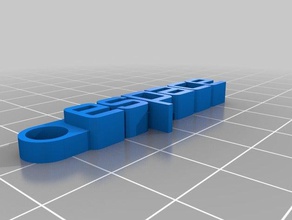 espace keychain organization customized 3d print model - Mito3D
