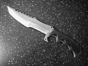cacciatore coltello a lama larga puntelli 3d print model - Mito3D