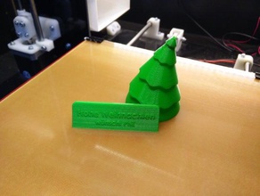christmas tree greets art name 3d print model - Mito3D