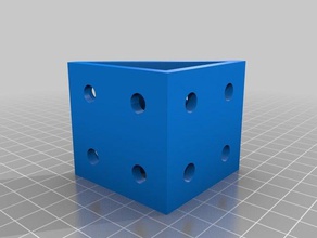 corner block 8 recessed screw holes other 3d print model - Mito3D