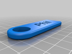 phil key chain accessories customized 3d print model - Mito3D