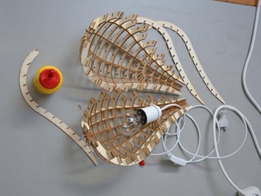 teardrop lamp split parts replace lightbulb decor shade laser cut 3d print model - Mito3D