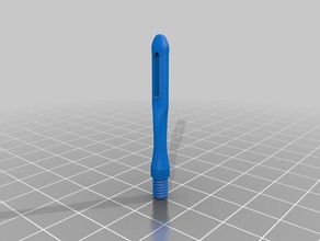 rifle ramrod slotted cleaning tip 3d printing 22lr 22 long rod hoppes 3d print model - Mito3D