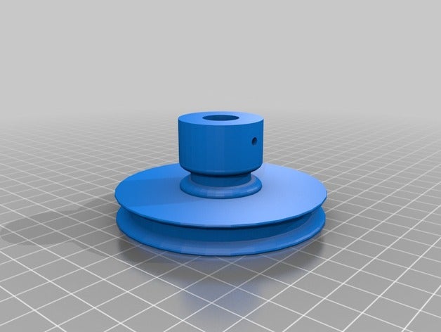 2-step v-belt pulley parts 2 step idler belt pully vbelt 3D print model - Mito3D