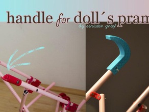 handle doll&acutes pram replacement parts perambulator part sinistergrief 3d print model - Mito3D