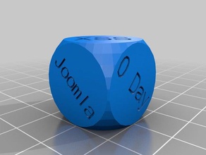 my customized dice- hacking 3d print model - Mito3D