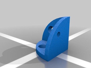 corner block 3 countersunk holes other 3d print model - Mito3D