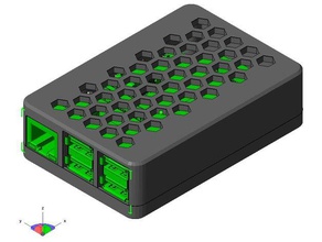 raspberry pi 2b+ caso computer lettore audio box recinto 3d print model - Mito3D