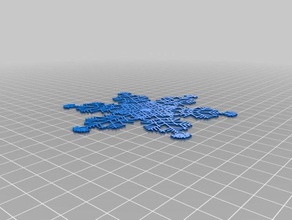 my customized snowflake machine 2 interactive art 3d print model - Mito3D