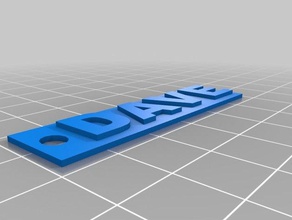 dave tag keychains 3d print model - Mito3D