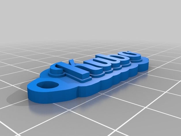 kubo klucenka de porte-clés personnalisé 3D print model - Mito3D