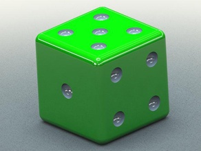 6 sided dice 3d print model - Mito3D