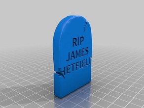 james cabeza de la tumba piedra halloween otros personalizado 3d print model - Mito3D