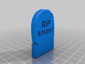 sparky head stone grave halloween other customized 3d print model - Mito3D