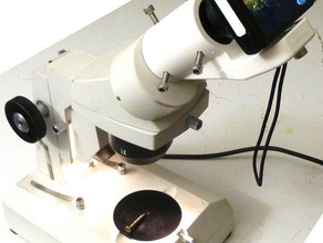 adattatore microscopio fotocamera compatta di montaggio videocamera 3d print model - Mito3D