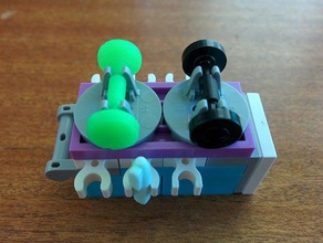 lego compatibile assale costruzione i giocattoli openscad parte di sostituzione ricambio ruota 3d print model - Mito3D