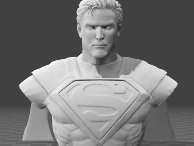 superman bust people 3D print model - Mito3D