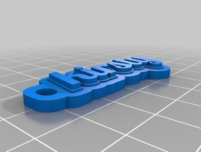 kirsty personnalisé multiligne tag trousseau de clés porte-clés 3d print model - Mito3D