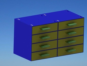 jv folding drawer box 150x150x38mm hobby 3d print model - Mito3D