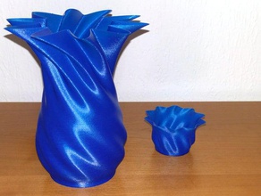 spiral vazo, küçük kap dekor çiçek vazo 3d print model - Mito3D