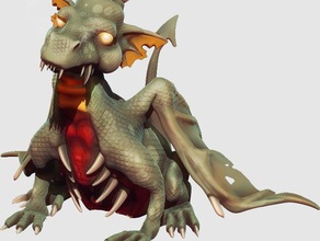 zombie dragon zombwar creatures video game 3d print model - Mito3D