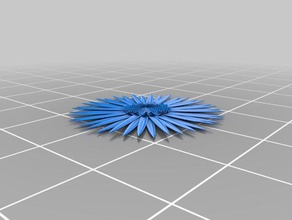 sunflower thin petals sculptures 3d print model - Mito3D