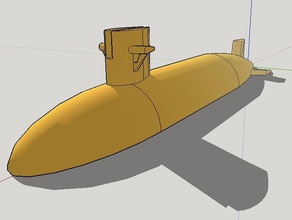 tabletop submarine photo holder organization uss queenfish 3d print model - Mito3D