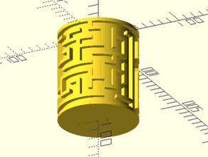 labirinto do cilindro gerador brinquedos jogos Arte 3d personalizador de sistemas openscad ornamento 3d print model - Mito3D