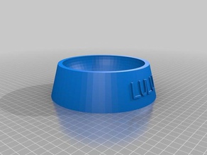 lulu cat bowl pets customized 3d print model - Mito3D