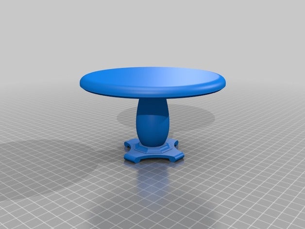 la mesa redonda modelo muebles 3D print model - Mito3D