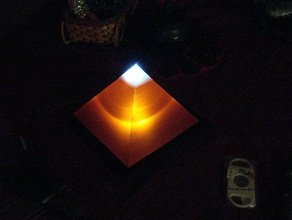6 inch pyramid lamp art led 3d print model - Mito3D