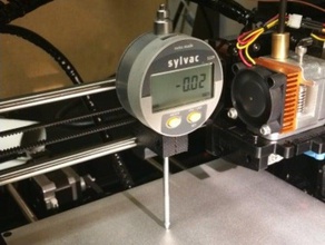 mess-Uhr Halter prusa i3 3d Drucker - Zubehör auto bed leveling Manometer geeetech Messen tool 3d print model - Mito3D