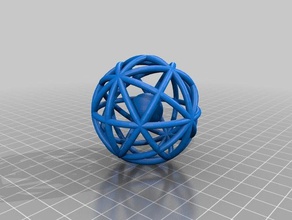 cool sphere math art ball cat toy christmas ornament customizer decoration nine ring rings torus 3d print model - Mito3D