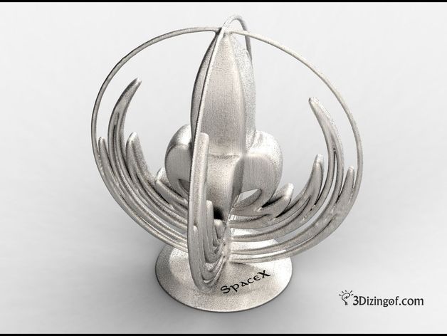 spacex homenaje escultura esculturas 3D print model - Mito3D