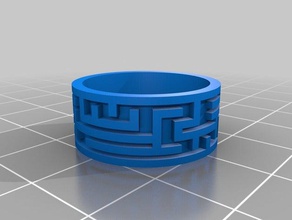 my customized random maze ring generator fashion 3d print model - Mito3D