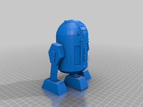 r2-d2 astromech droid 3d la stampa r2d2 star wars 3d print model - Mito3D