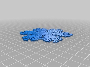 snowflake 9 interactive art customized 3d print model - Mito3D