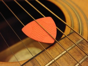 hex pic de guitare la musique plectre 3d print model - Mito3D